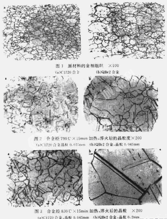 表帶觸指材料國產(chǎn)鈹銅與進口鈹銅組織的差別